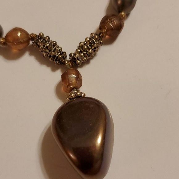 LC Bronze and Silver color stones 20" - Picture 5 of 8